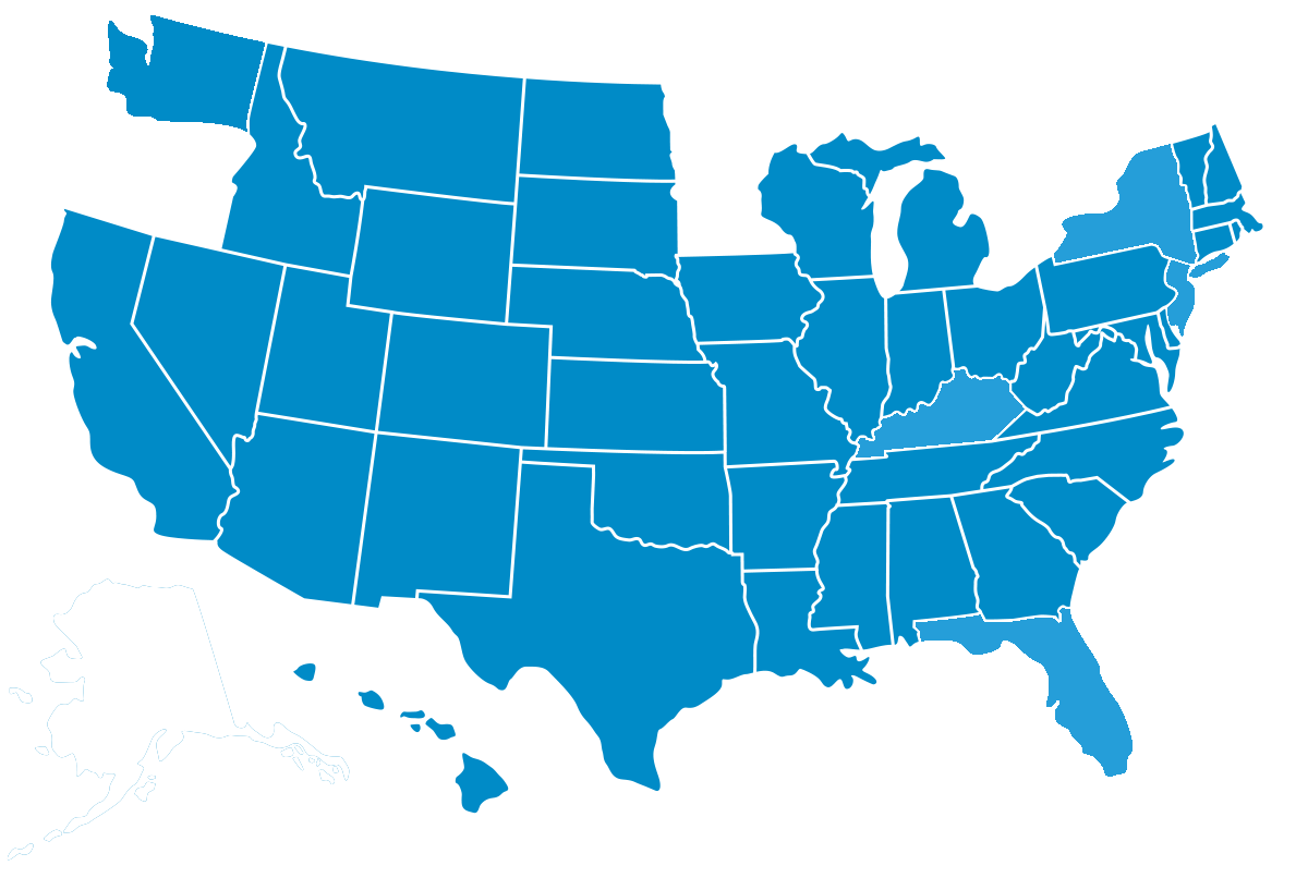 Map showing where Monoline is available